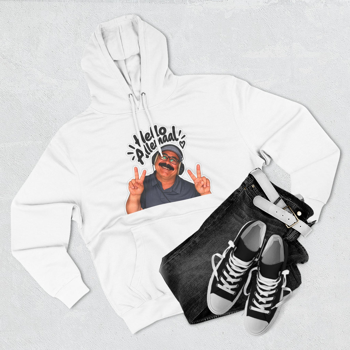 Three-Panel Fleece Hoodie